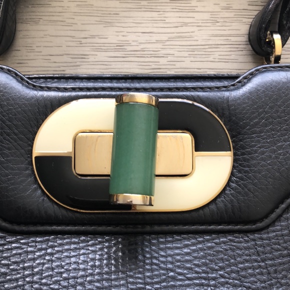 Bvlgari leather black 11” x 7”1/2 x 3”1/2 - Picture 5 of 15